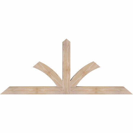Ekena Millwork Richland Smooth Timber Gable Bracket, Douglas Fir, 60"W x 25"H x 3 1/2"D x 3 1/2"F, 10/12 Pitch GBW060X25X0404RIC00SDF
